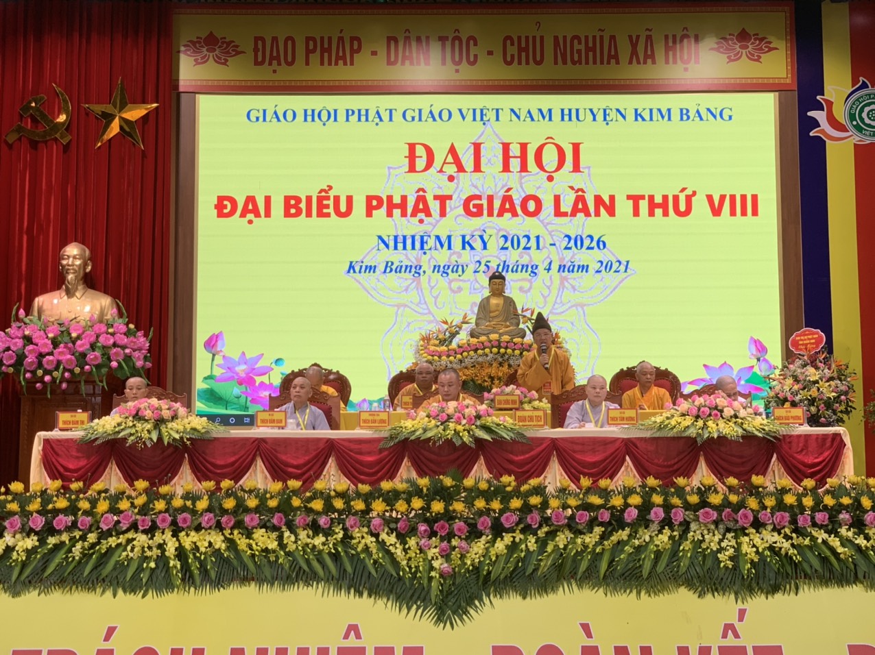 Huyện Kim Bảng: Đại hội đại biểu Phật giáo huyện Kim Bảng  lần thứ VIII nhiệm kỳ 2021 - 2026