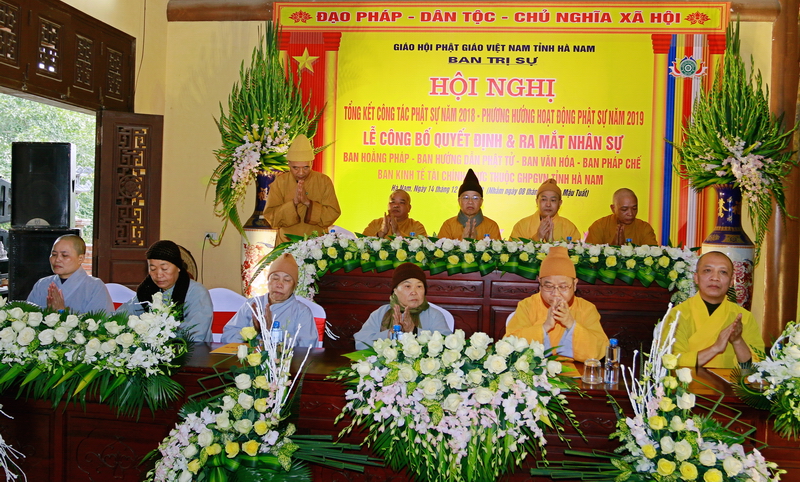 HÀ NAM: lễ Tổng kết công tác Phật sự năm 2018 – Phương hướng hoạt động Phật sự năm 2019 và Lễ Công bố và Ra Mắt: Ban Hoằng Pháp – Ban Hướng Dẫn Phật Tử - Ban Văn Hóa – Ban Pháp Chế - ban Kinh Tế Tài Chính.