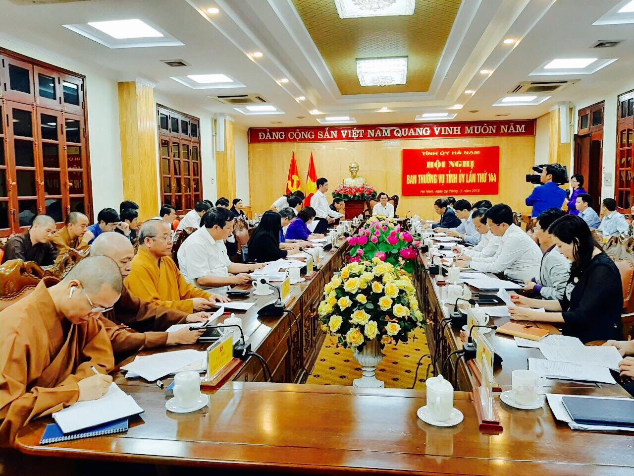 HÀ NAM: Tỉnh Ủy Hà Nam tổ chức Hội nghị  để  báo cáo tình hình chuẩn bị các điều kiện tổ chức Đại lễ Vesak Liên Hiệp quốc 2019.