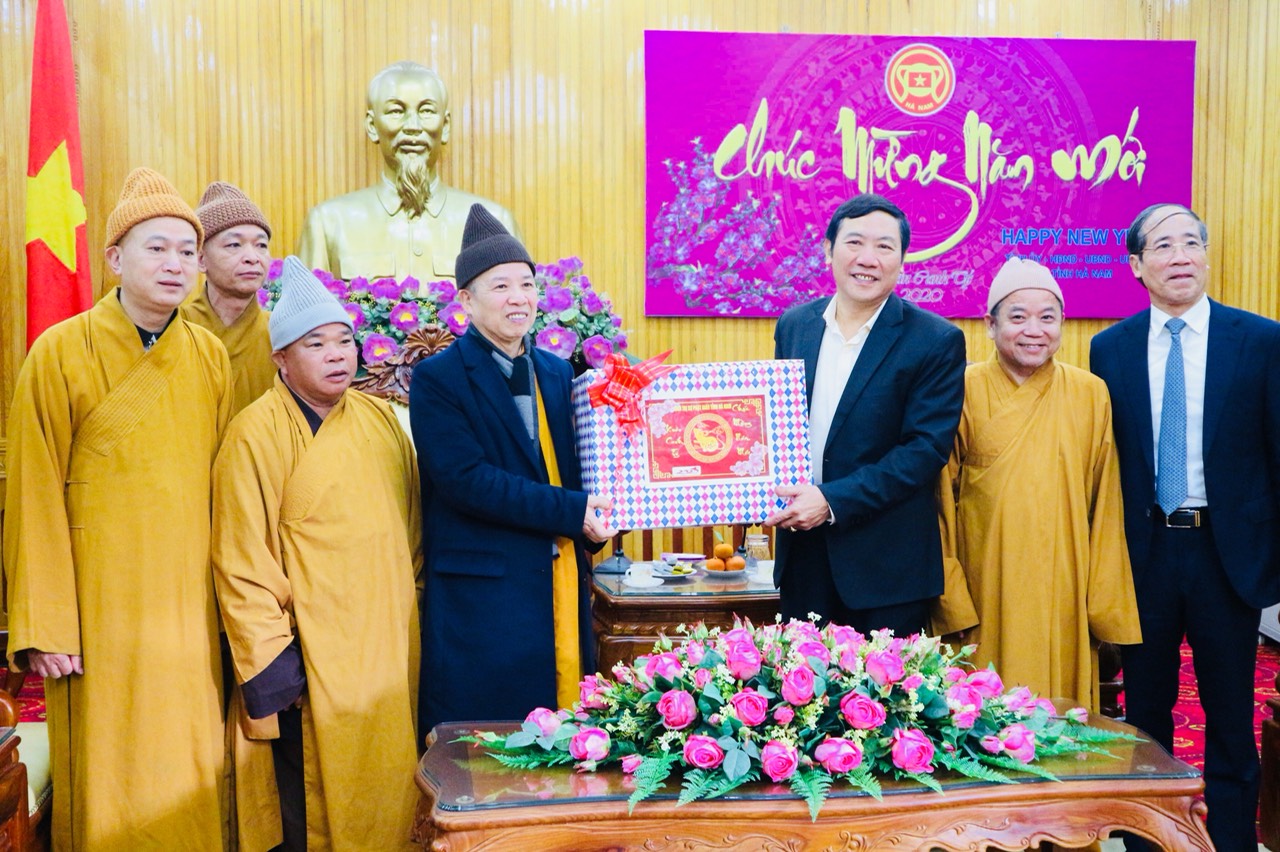 Hà Nam: Ban Trị Sự GHPGVN tỉnh Hà Nam chúc Tết Tỉnh Ủy Hà Nam, UBND tỉnh Hà Nam Ban Dân vận tỉnh Ủy Hà Nam và các Sở, Ban, Ngành đoàn thể tỉnh Hà Nam nhân dịp Tết Canh Tý 2020